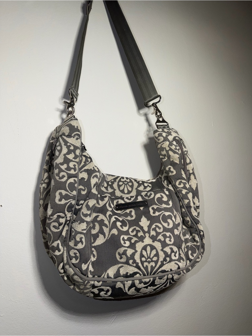 Petunia Pickle Bottom Touring Tote - Earl Grey damask pattern